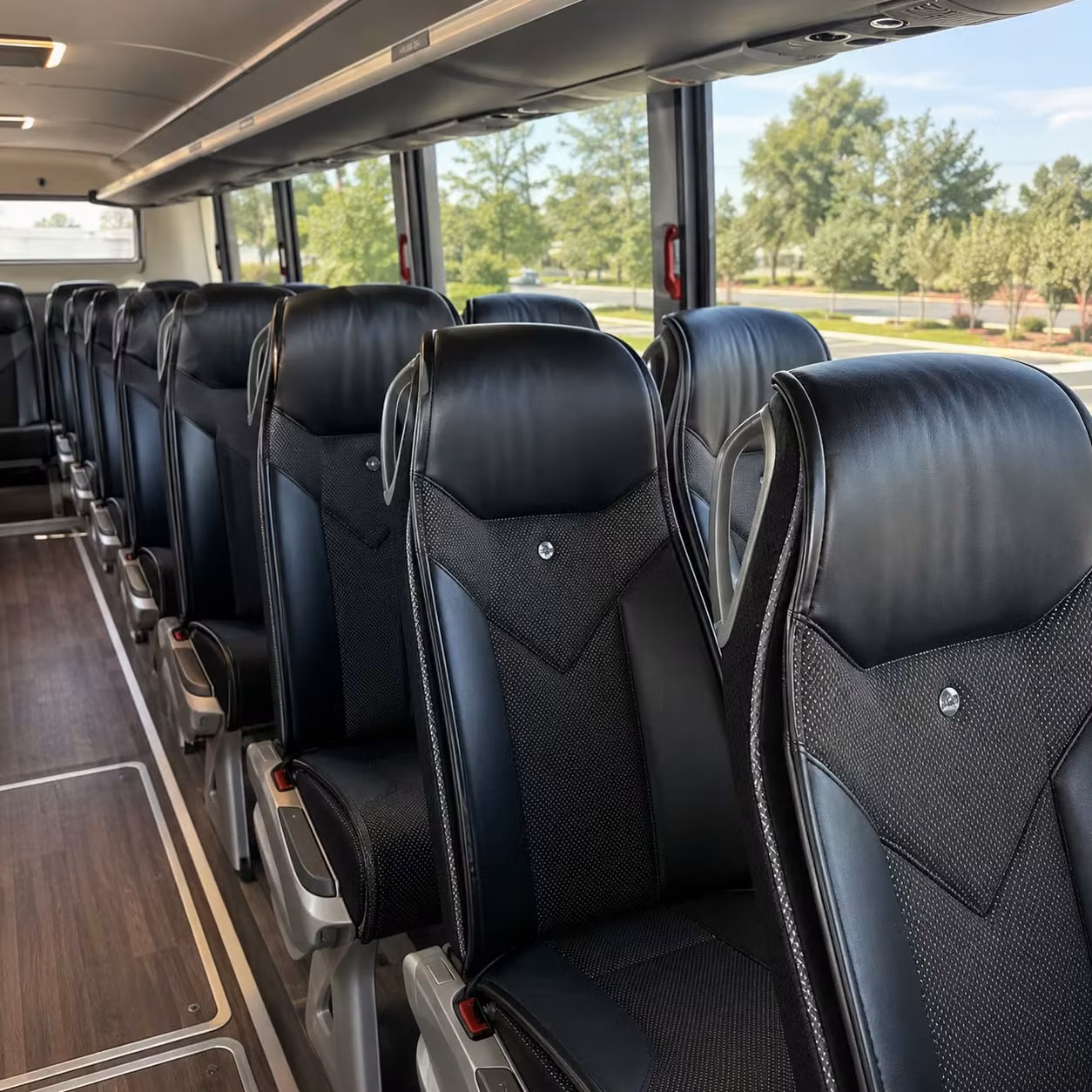 overland park charter bus inside